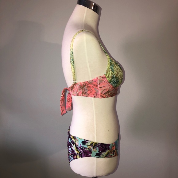 Maaji Multi color Reversible Bikini  Set Tie Back - Picture 2 of 14